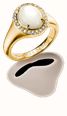 Thomas Sabo Halo ring with mother-of-pearl and white zirconia - size 58 TR2542-M01-14-58