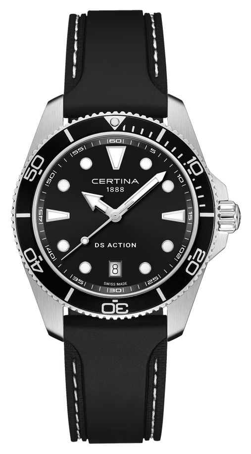 Certina C0484101705100 DS Action Quartz (40mm) Black Dial / Watch