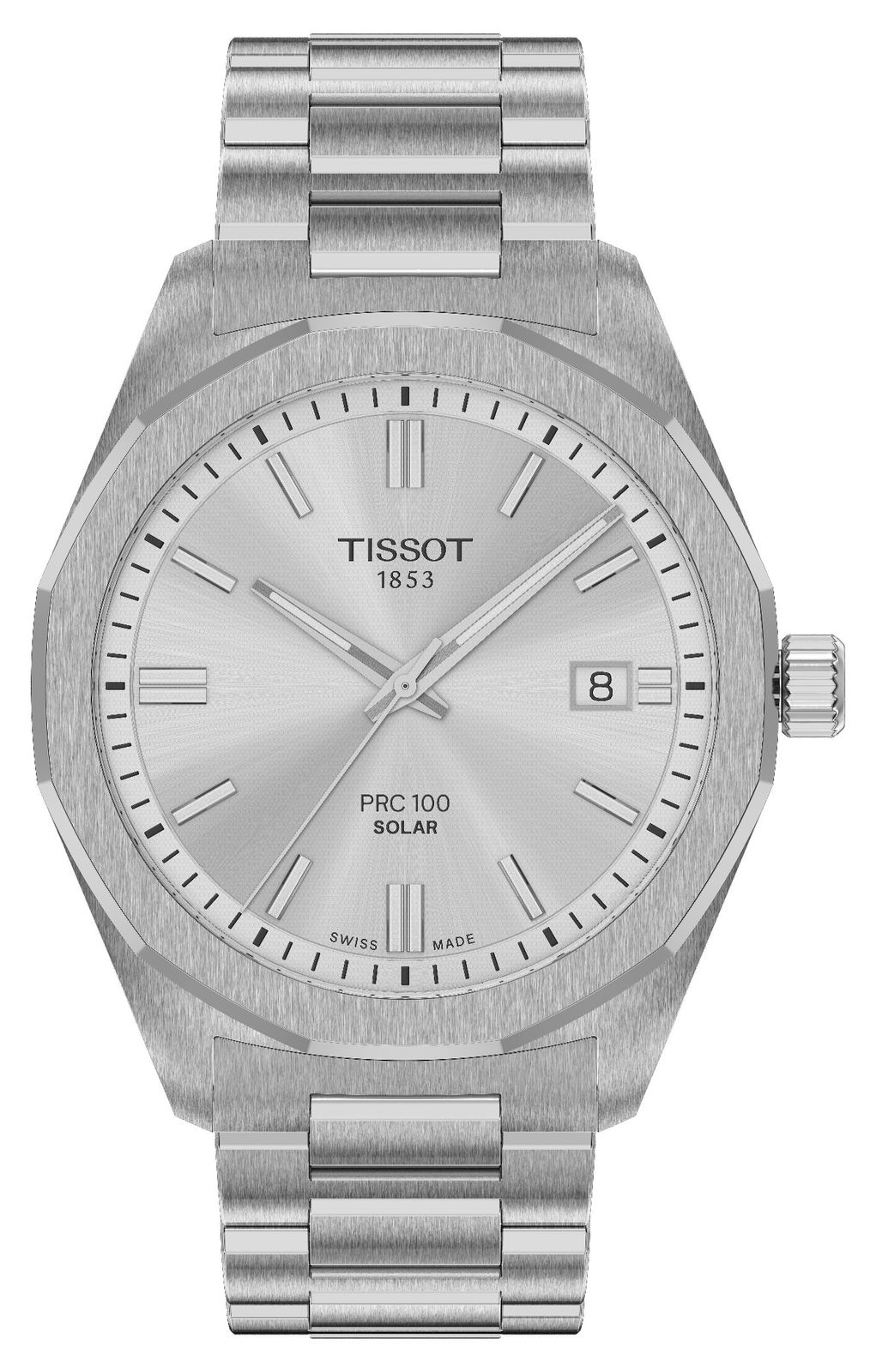 Tissot T1514221103100 PRC 100 Solar (39mm) Silver Dial / Watch