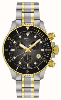 Tissot Seastar 1000 Quartz Chronograph (38mm) Graded Grey-Black Dial / Two-Tone Stainless Steel Bracelet T1202172206100