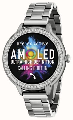 Reflex Active Series 41 Amoled Smart Calling Watch (38mm) Stainless Steel Bracelet RA41-4097