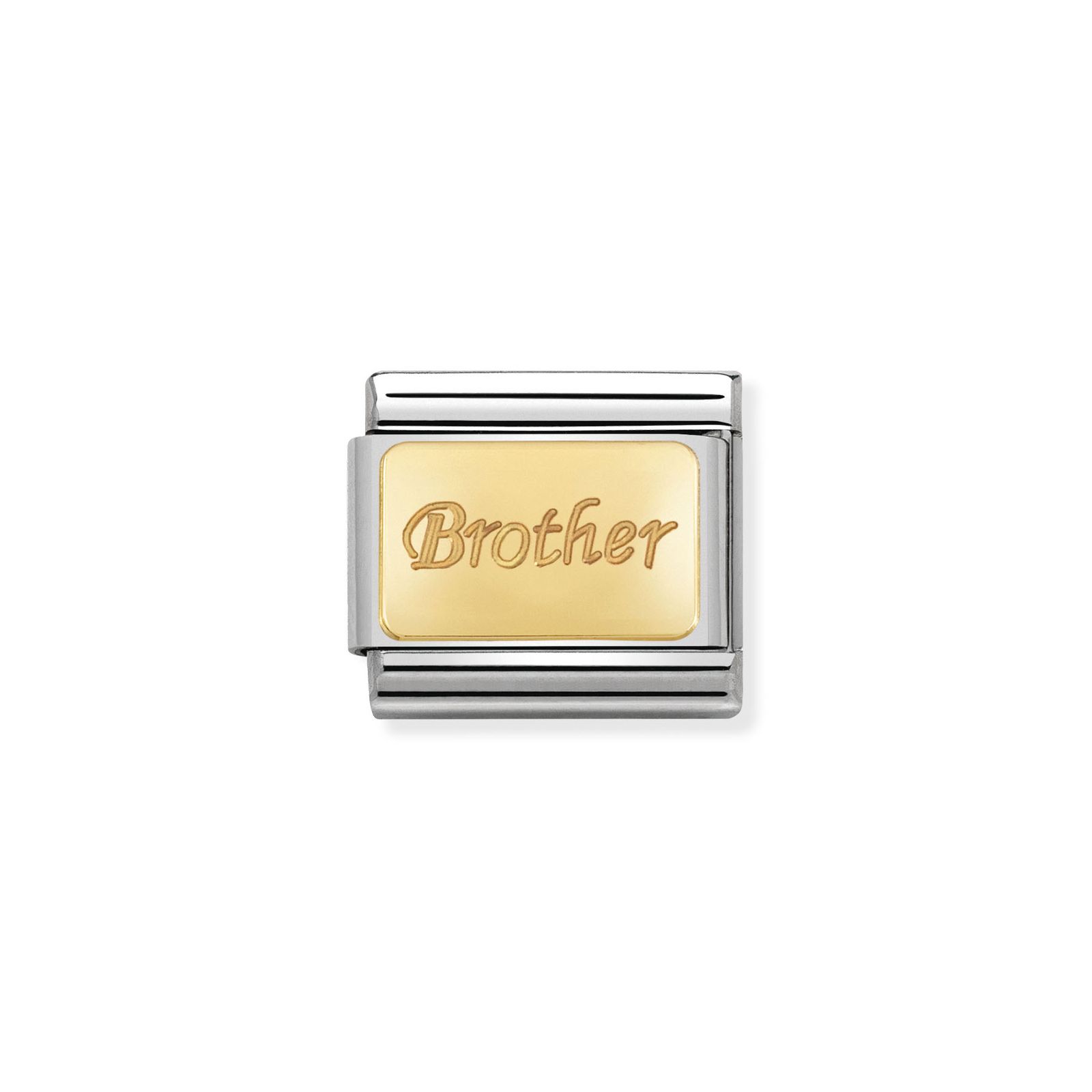 Nomination 030121/35 Classic Brother 18ct Gold & Steel Charm Jewellery