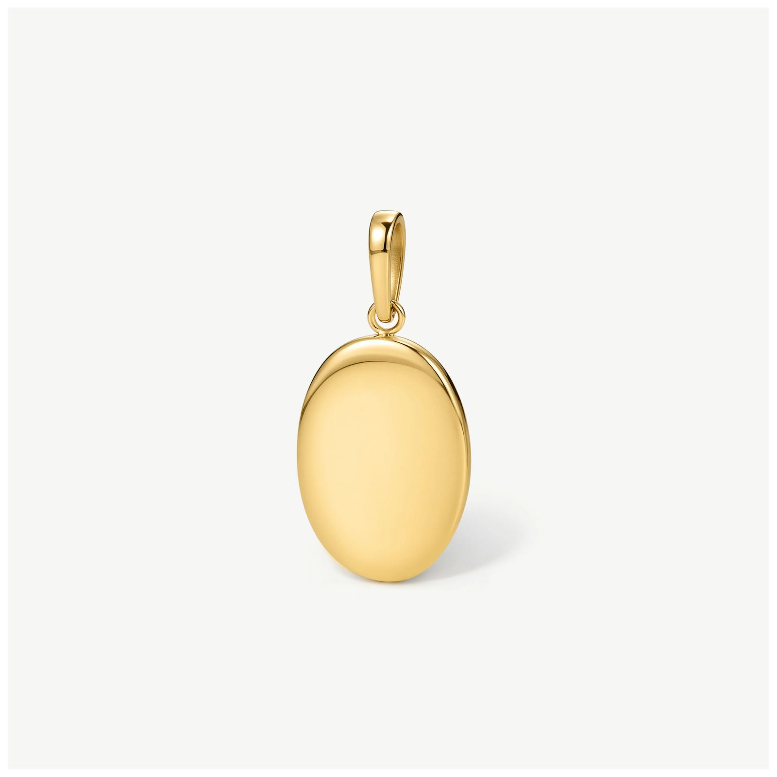D.LOUISE CH-58 Gold Tone elongated shapeOval Charm Pendant Jewellery