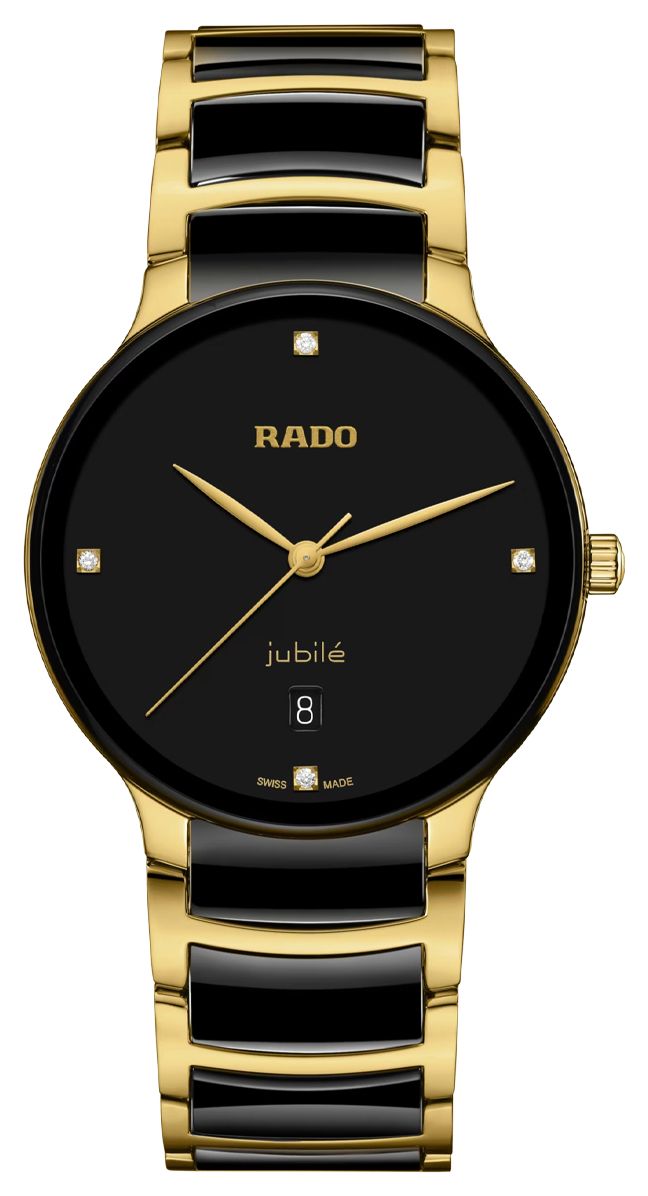 RADO R30022712 Centrix Diamonds Quartz (39.5mm) Black Dial Watch