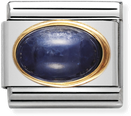 Nomination Classic OVAL STONES In Stainless Steel With 18ct Gold SAPPHIRE Charm 030504/08