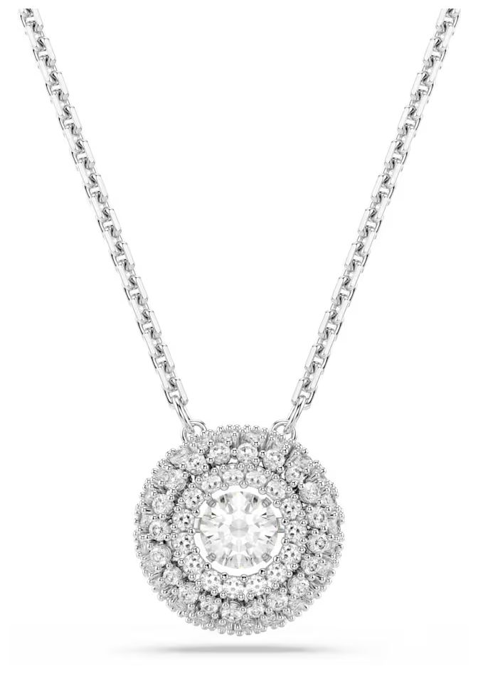 Swarovski 5738246 Sublima pendant, Round cut, White, Rhodium Jewellery