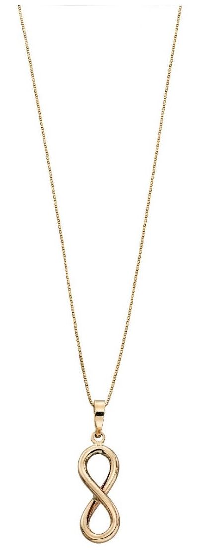 Elements Gold GP2109 9ct Yellow Gold Infinity Pendant only Jewellery