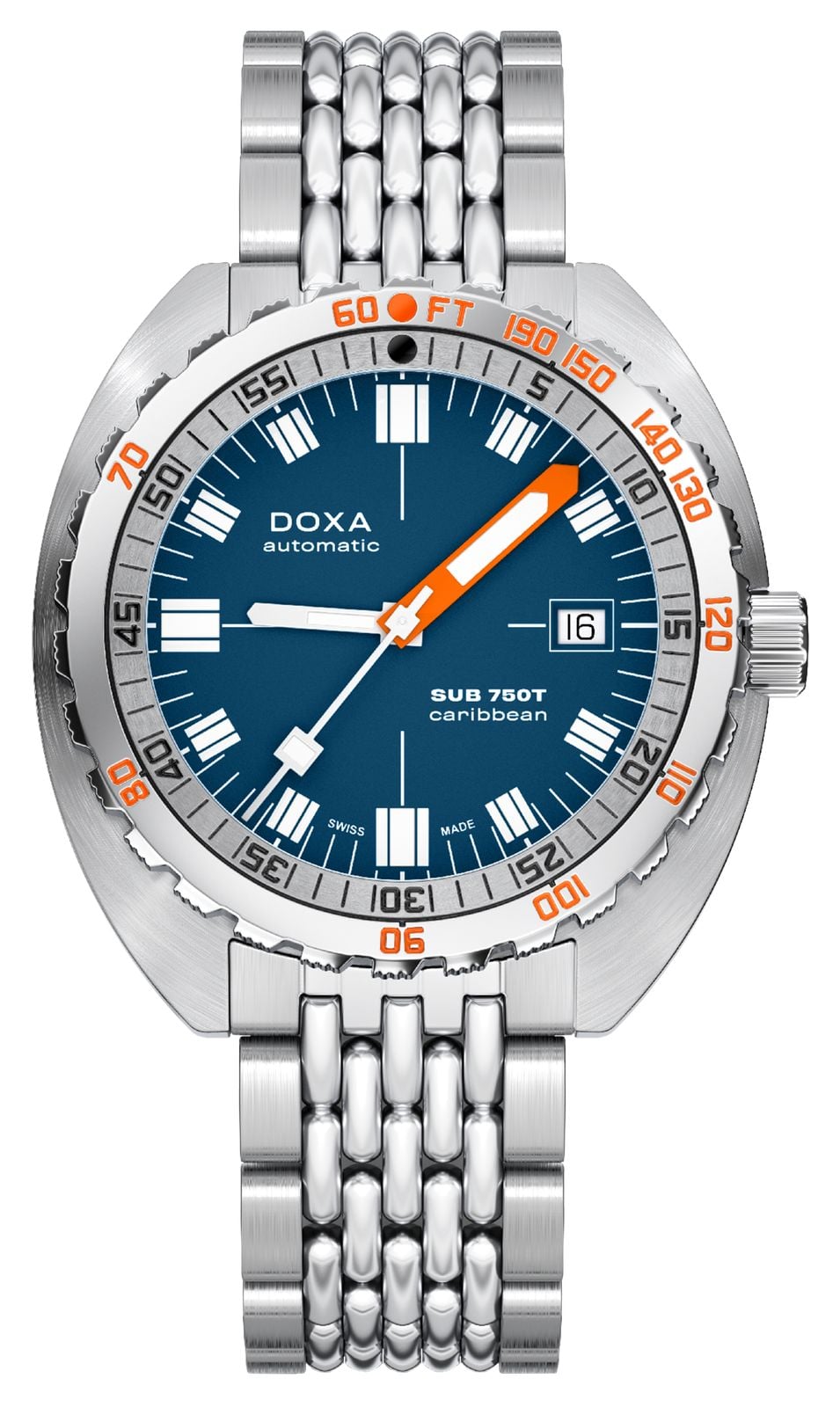 DOXA 825.10.201.10 SUB 750T Caribbean (45mm) Blue Iconic Watch