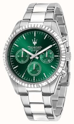 Maserati Men's Competizione (43mm) Green Dial / Stainless Steel Bracelet R8853100044