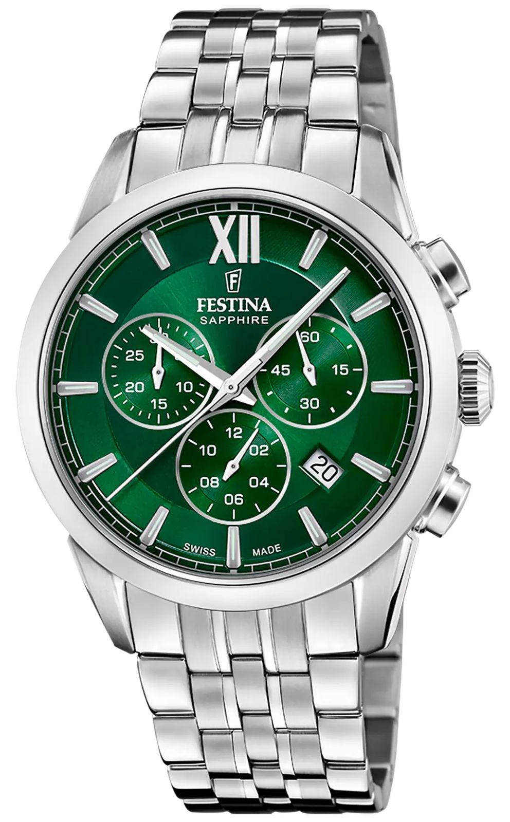 Festina F20040/3 Swiss Made Quartz Chronograph (41mm) Green Watch