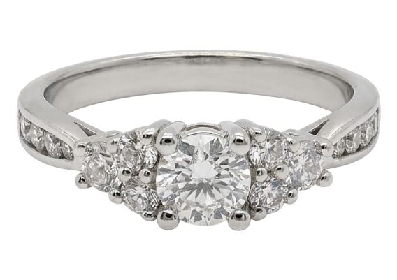 James Moore & Co JM7649 18ct White Gold 3 Stone Diamond Jewellery