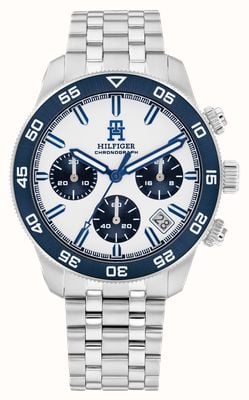 Tommy Hilfiger TH85 Chronograph (41mm) White Dial / Stainless Steel Bracelet 1792157