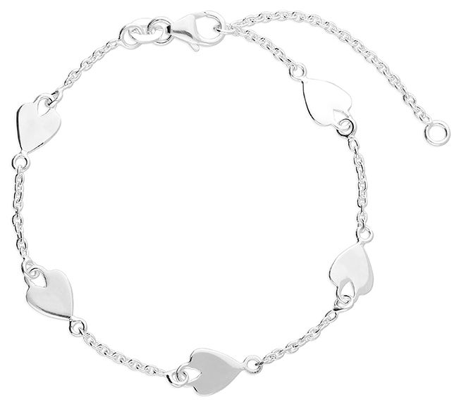 James Moore CME H6788-19 Sterling Silver Multi Heart Jewellery