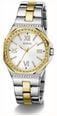 Guess Watches Women's Empress White Sunray Dial Two-Tone Stainless Steel Bracelet GW1095L3 - alternate view 2