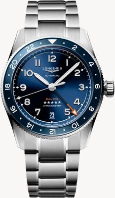LONGINES Spirit Zulu Time GMT Automatic (39mm) Blue Dial / Stainless Steel Bracelet L38024936