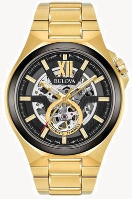 Bulova Men's Automatic Gold Pvd Plated 98A178