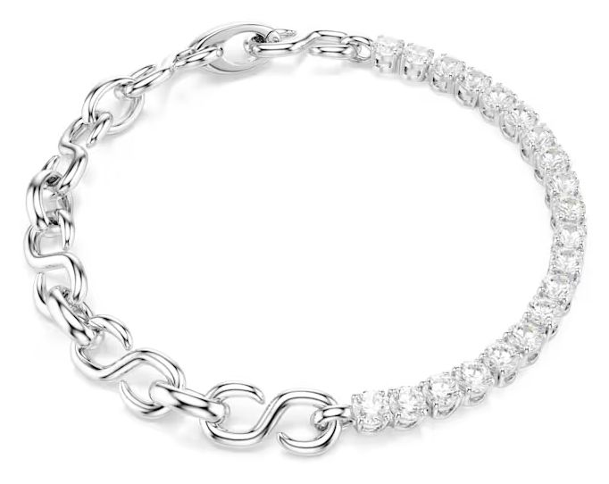 Swarovski 5753926 Matrix bracelet, Round cut, White, Rhodium Jewellery