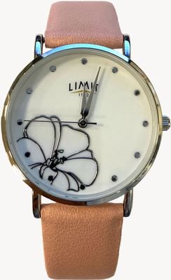 Limit Flower Detail White Dial / Pink Leather 60133.73