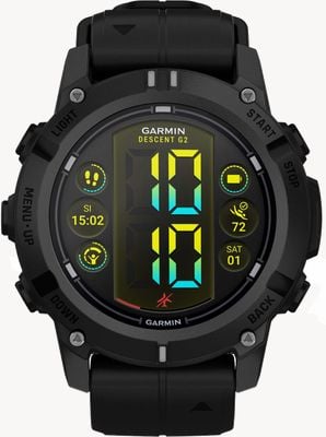 Garmin Descent G2 AMOLED Watch-Style Dive Computer - Black with Black Band 010-02986-00