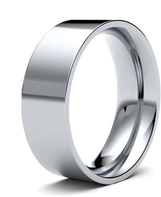 James Moore Wedding Rings | 9ct White Gold | 7mm | Medium | Flat Court | AG_7GME-9W