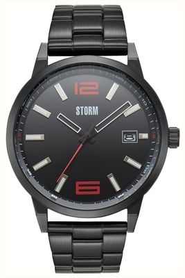 STORM Men's Koshi Slate (45mm) Black Dial / Black Ion-Plated Stainless Steel Bracelet 47548/SL