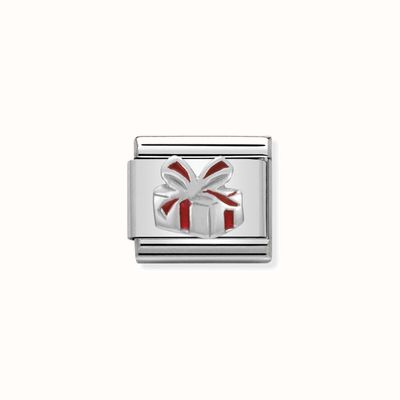 Nomination Composable Classic SYMBOLS In Stainless Steel Enamel And Arg. 925 Red Gift Box 330204/06