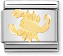 Nomination Classic Scorpio 18ct Gold & Steel Charm 030104/08