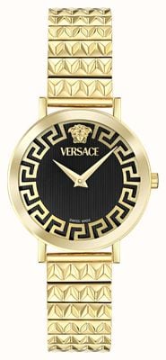 Versace Women's VERSACE Daedalus (35mm) Black Dial / Gold-Tone Stainless Steel Bracelet VE9A00524