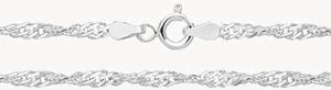 Treasure House Silver Singapore 22" Chain G1104/22