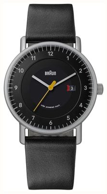 Braun Classic Solar (40mm) Black Dial / Black Leather Strap BN0301BKSLBKG