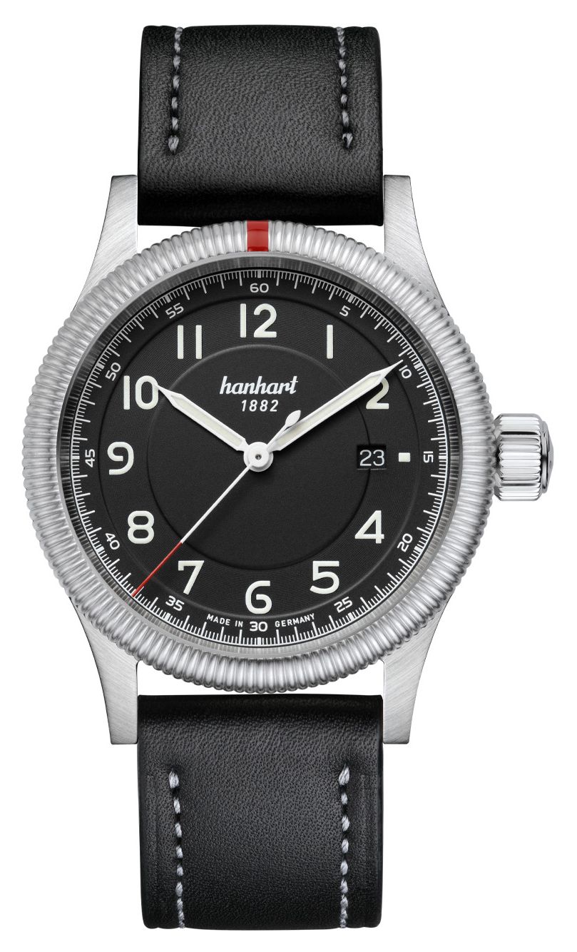 Hanhart 762.210-7010 PIONEER One Automatic (42mm) Black Dial Watch