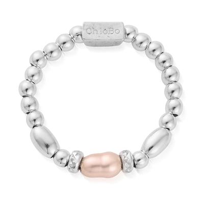 ChloBo SR2SPP Mini Sparkle Pink Pearl Ring (Medium) - 925 Jewellery