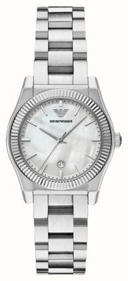 Emporio Armani Three-Hand Quartz (32mm) Mother-of-Pearl Dial / Stainless Steel Bracelet AR11723