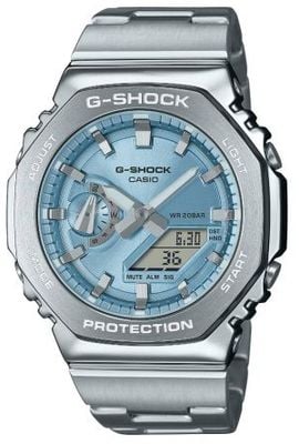Casio G-Shock Metal (44.4mm) Sky Blue Dial / Stainless Steel Bracelet GM-2110D-2AER