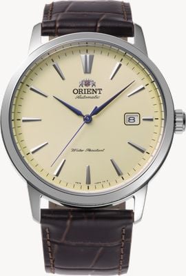 Orient European Exclusive Automatic (41.6mm) Ivory Dial / Dark Brown Leather Strap RA-AC0F16S30B