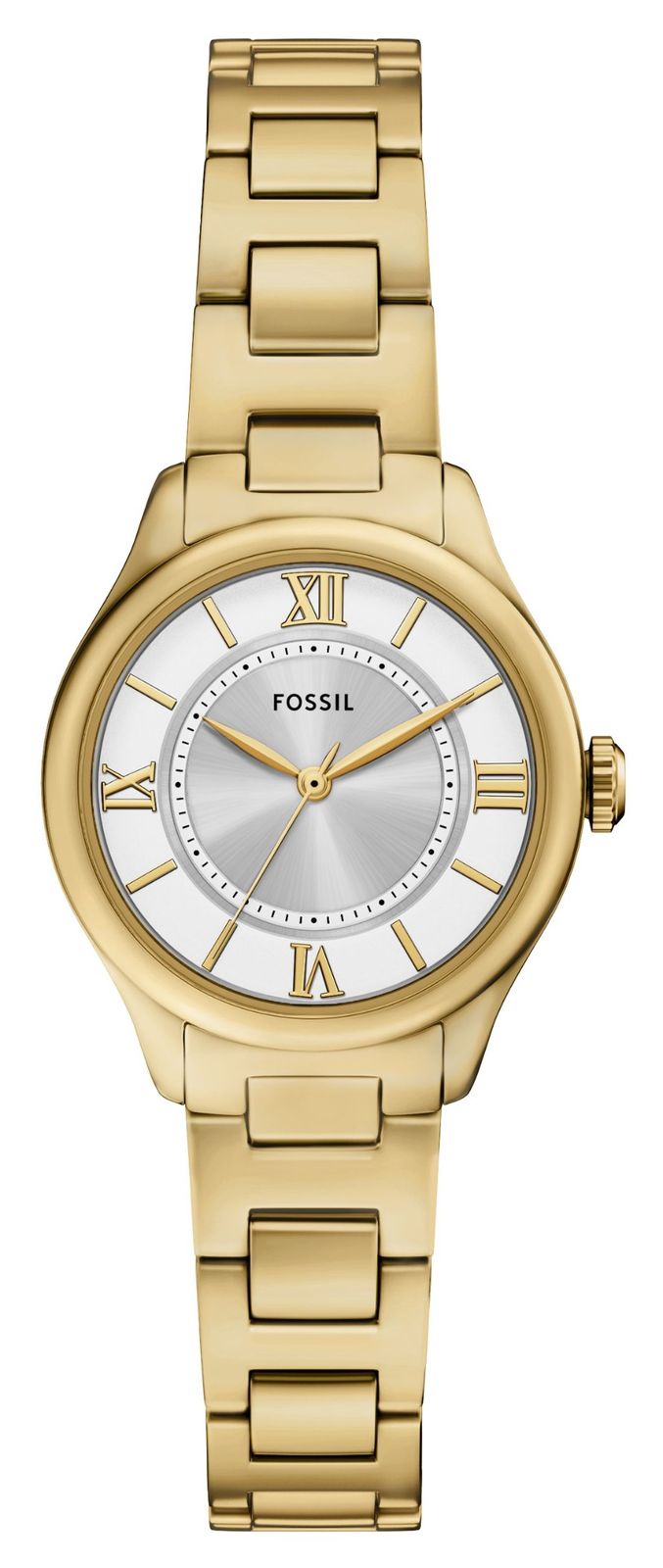 Fossil ES5421 Gilmore Three-Hand (28mm) Silver Dial / Gold Watch