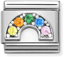 Nomination Classic Rainbow Oxidised Sterling Silver & Steel Charm 330323/01