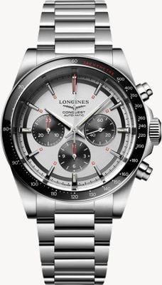 LONGINES Conquest Chronograph Automatic (42mm) Silver Dial / Stainless Steel Bracelet L38354726