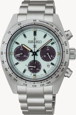 Seiko Prospex Speedtimer ‘Youngtimer’ Solar Chronograph (39mm) Mint Green Dial / Stainless Steel Bracelet SSC965P1