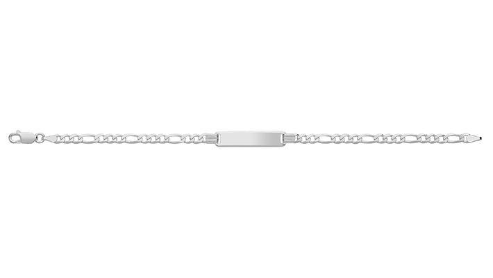 James Moore TH G2101/05 Silverbabies Figaro ID Bracelet Jewellery