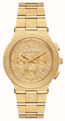Michael Kors Billie Chronograph (40mm) Gold Dial / Frosted Gold PVD Stainless Steel Bracelet MK7556
