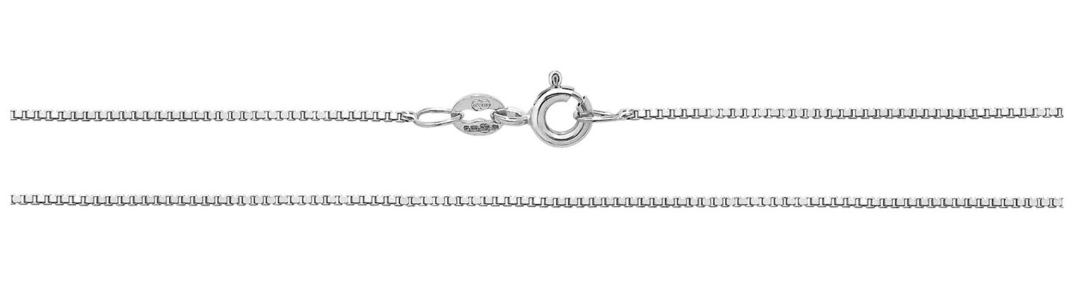 Treasure House CH430W/18 9CT White Gold Box Chain 18inch Jewellery