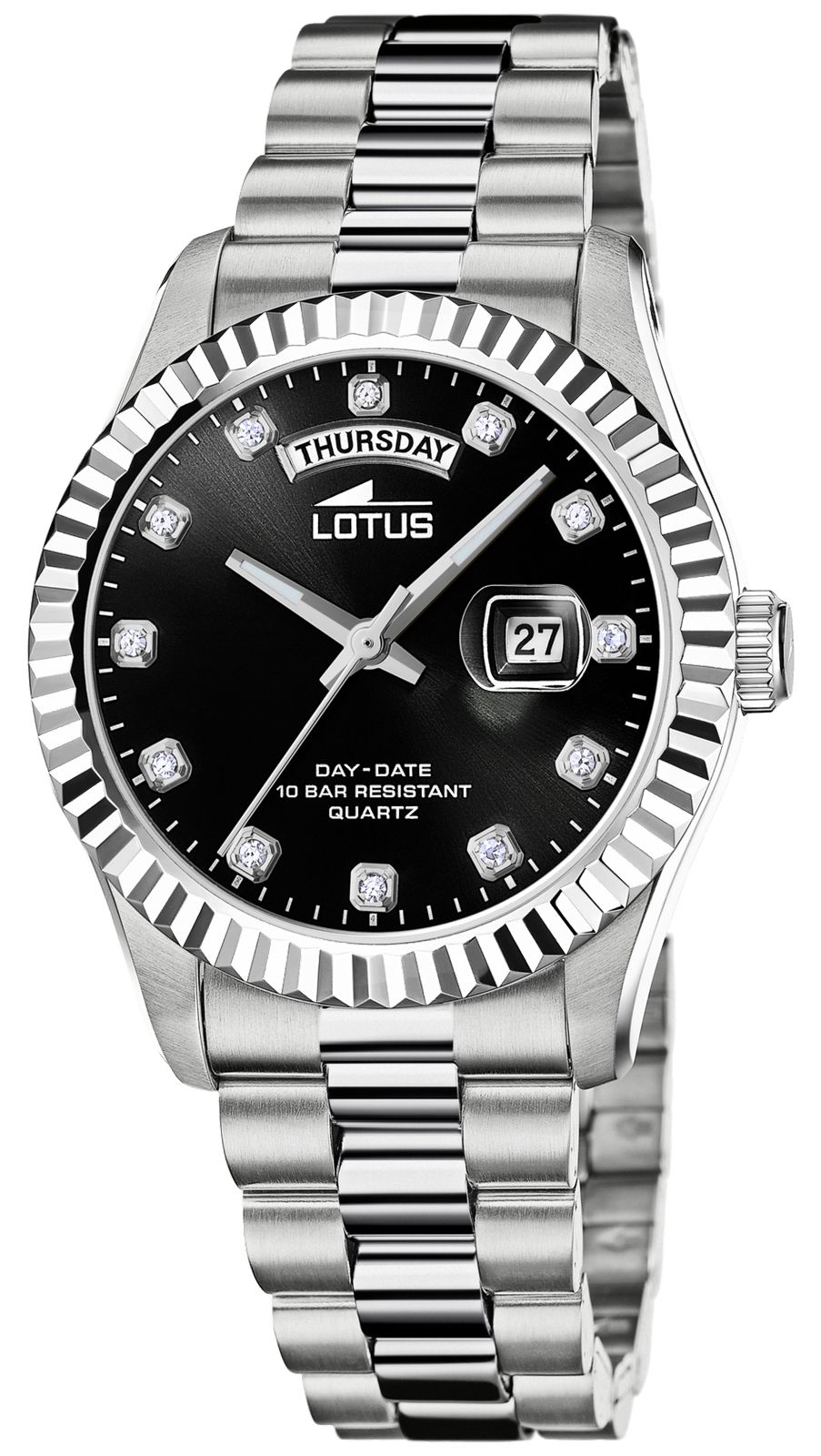 Lotus L18854/7 Freedom Day/Date Quartz (41.5mm) Black Dial Watch
