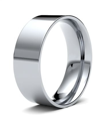 James Moore Wedding Rings | 9ct White Gold | 7mm | Light | Flat Court | AG_7GLE-9W