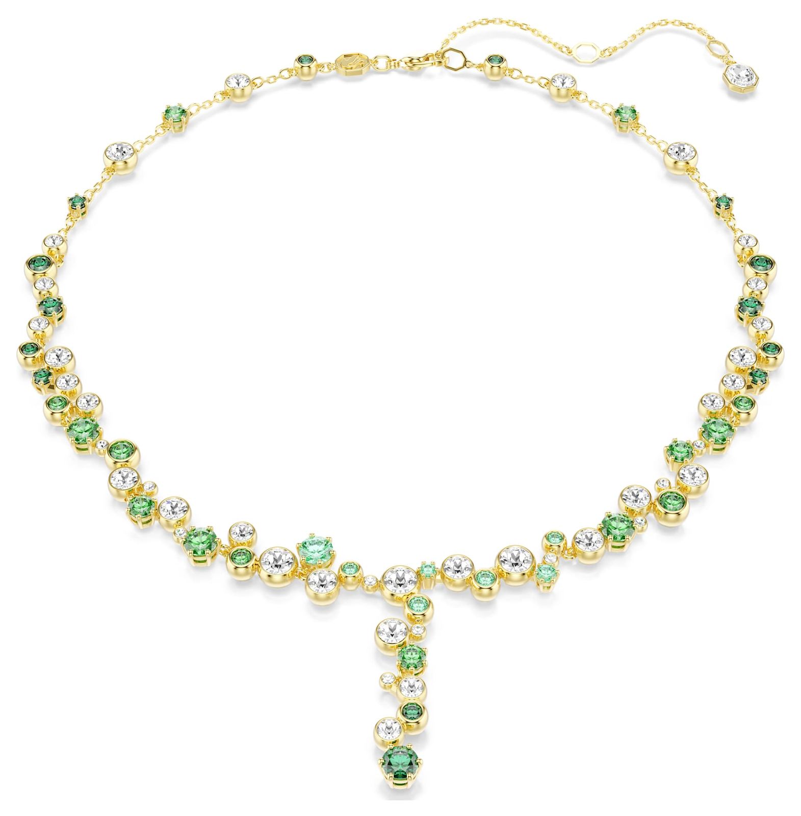 Swarovski 5722474 Constella Y Necklace - Mixed Cuts, Green, Jewellery