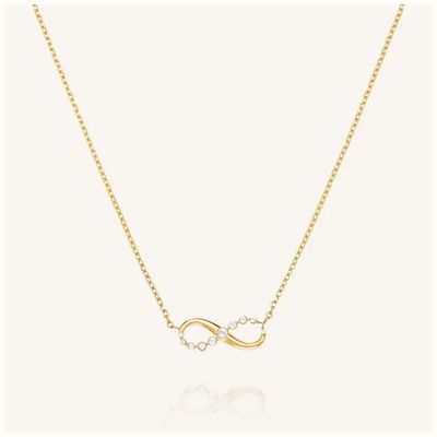 Rosefield Jewellery Infinity Necklace Gold Stainless Steel JNING-J1311