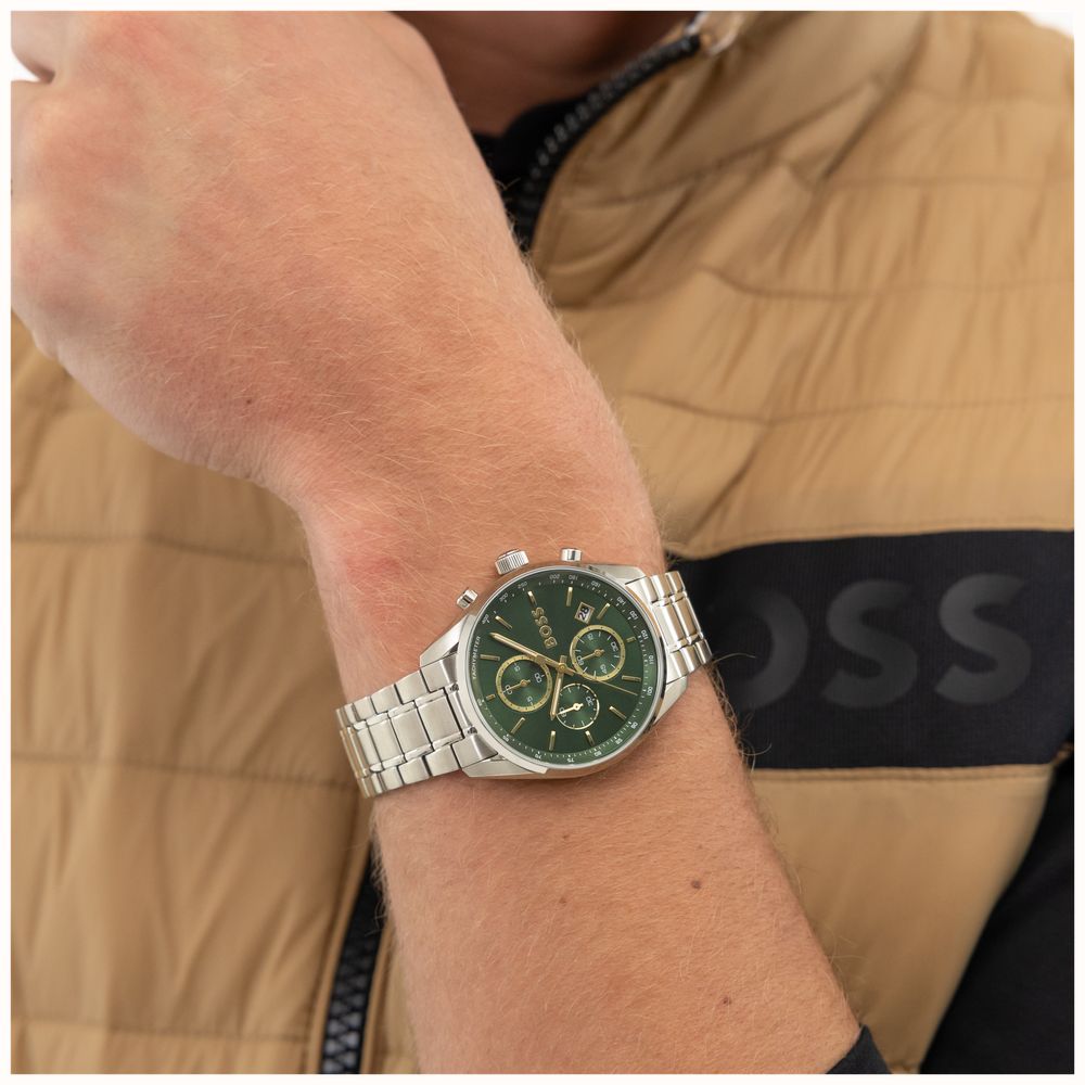 BOSS Principle Grand Prix Stainless Steel Green Dial Watch Gift Set 1570202 - alternate view 6