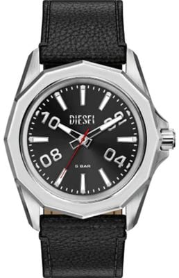Diesel Stinger Black Blak Dail Leather Watch DZ2248