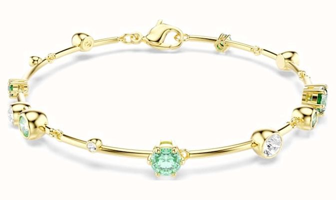 Swarovski Constella Bracelet, Mixed Cuts, Green, Gold-tone Plated 5722478
