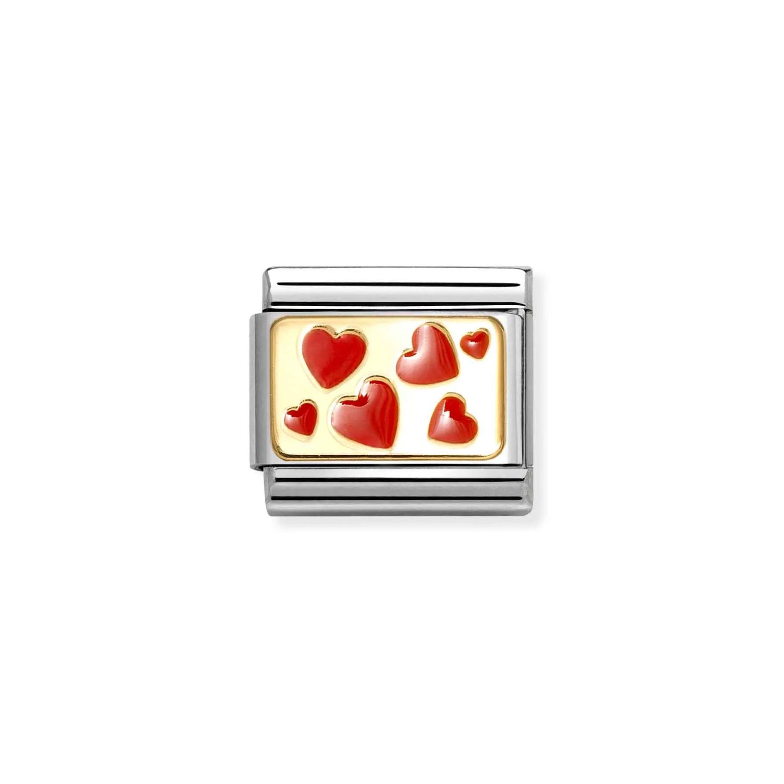Nomination 030284/59 Classic PLATES Steel Enamel And 18ct Jewellery